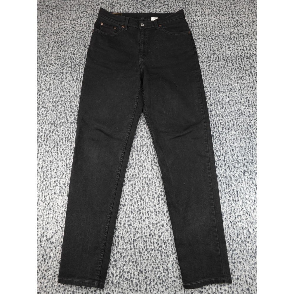 Levi's 512 Slim Fit Tapered Leg Womens 12 Long Black Vintage High Rise Stretch
